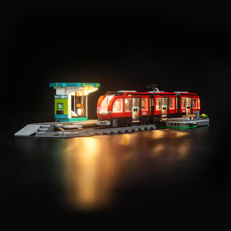 LED Light Kit for LEGO® City 60423 Downtown Streetcar and Station