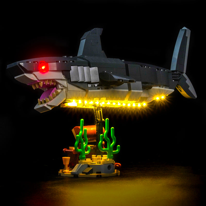 Led Light Kit for LEGO® Fierce Shark with a Treasure Chest 31381