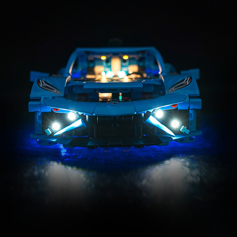 LED Light Kit for LEGO® Technic™ Chevrolet Corvette Stingray Blue 42217