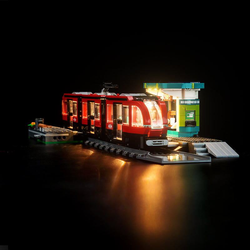 LED Light Kit for LEGO® City 60423 Downtown Streetcar and Station
