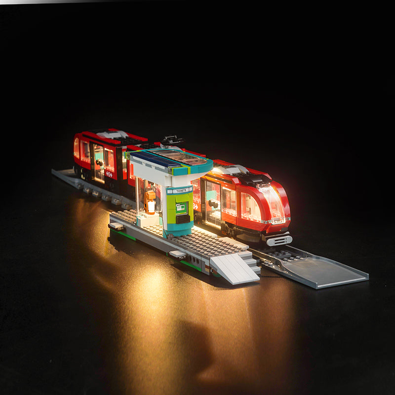 LED Light Kit for LEGO® City 60423 Downtown Streetcar and Station