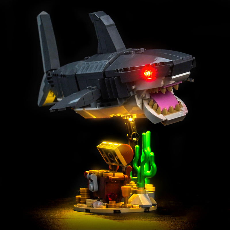 Led Light Kit for LEGO® Fierce Shark with a Treasure Chest 31381