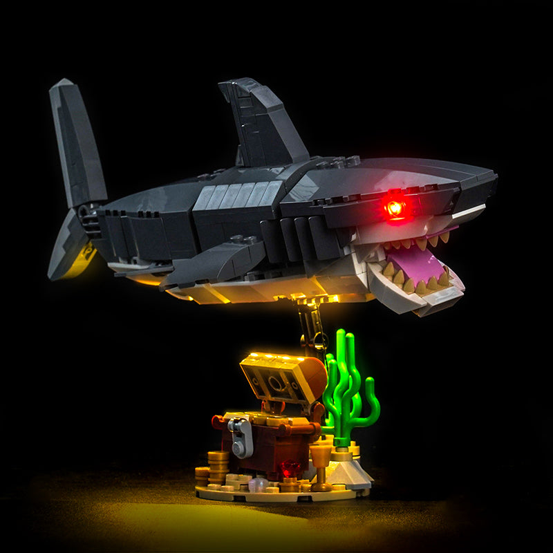Led Light Kit for LEGO® Fierce Shark with a Treasure Chest 31381