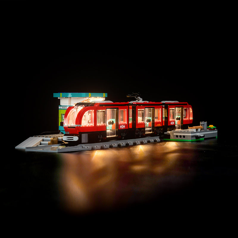 LED Light Kit for LEGO® City 60423 Downtown Streetcar and Station