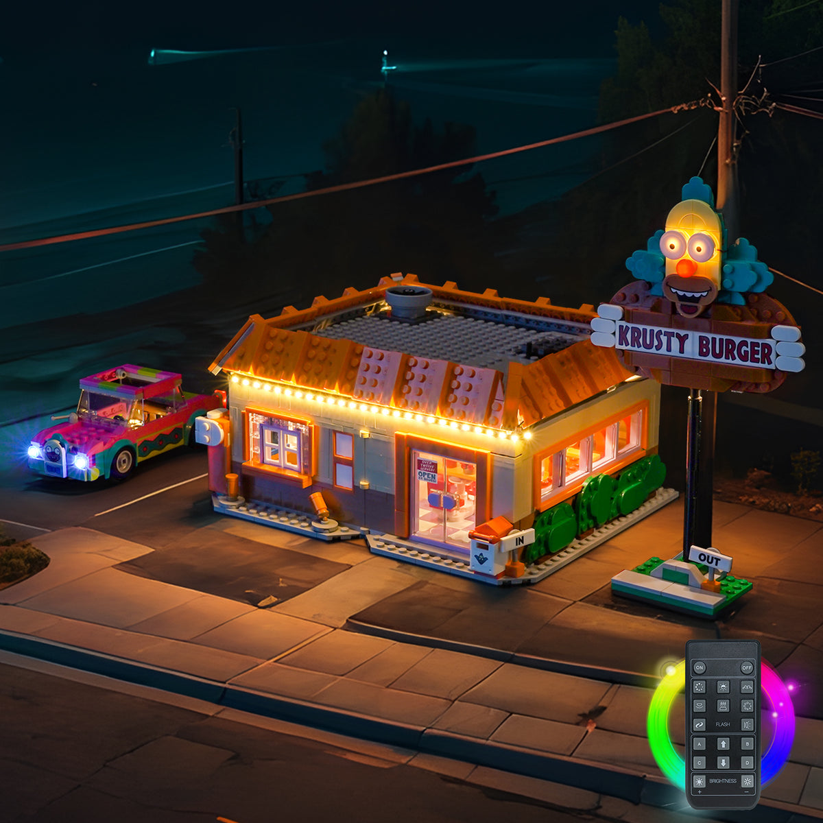 LED Light Kit for LEGO® Icons The Simpsons™: Krusty Burger 10352