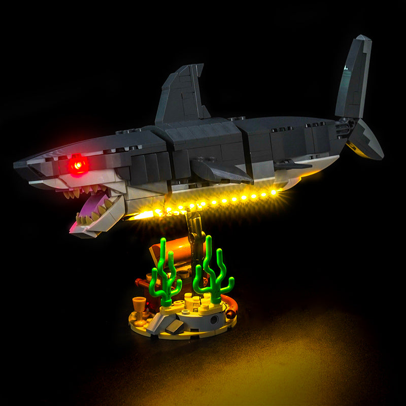 Led Light Kit for LEGO® Fierce Shark with a Treasure Chest 31381