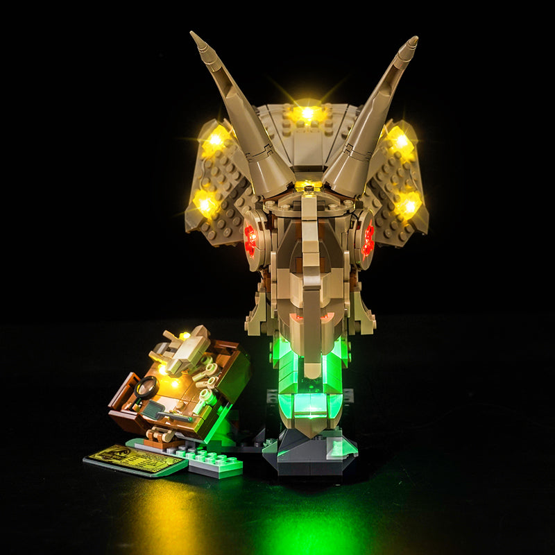 LED Light Kit for LEGO® Jurassic World 76969 Dinosaur Fossils: Triceratops Skull