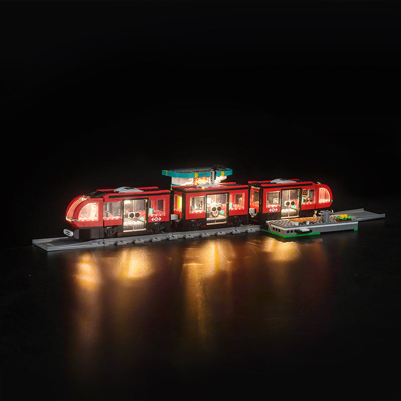 LED Light Kit for LEGO® City 60423 Downtown Streetcar and Station