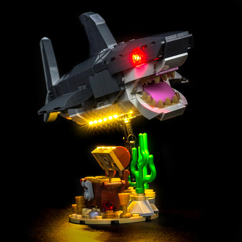 Led Light Kit for LEGO® Fierce Shark with a Treasure Chest 31381