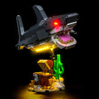 Led Light Kit for LEGO® Fierce Shark with a Treasure Chest 31381