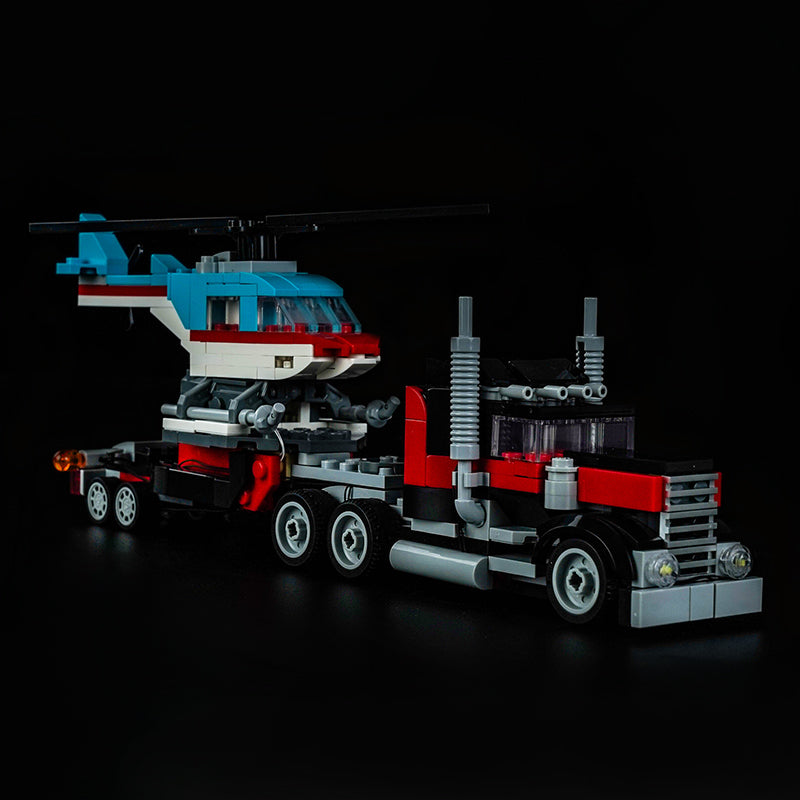 Led Light Kit for LEGO® Flatbed Truck with Helicopter 31146