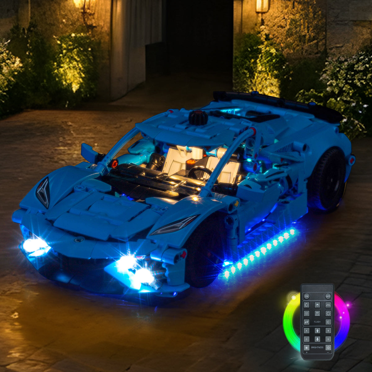LED Light Kit for LEGO® Technic™ Chevrolet Corvette Stingray Blue 42217