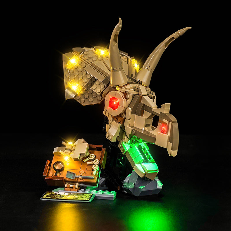 LED Light Kit for LEGO® Jurassic World 76969 Dinosaur Fossils: Triceratops Skull