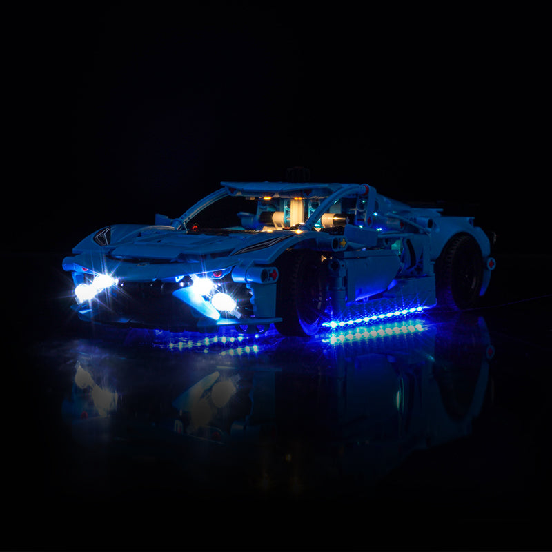 LED Light Kit for LEGO® Technic™ Chevrolet Corvette Stingray Blue 42217