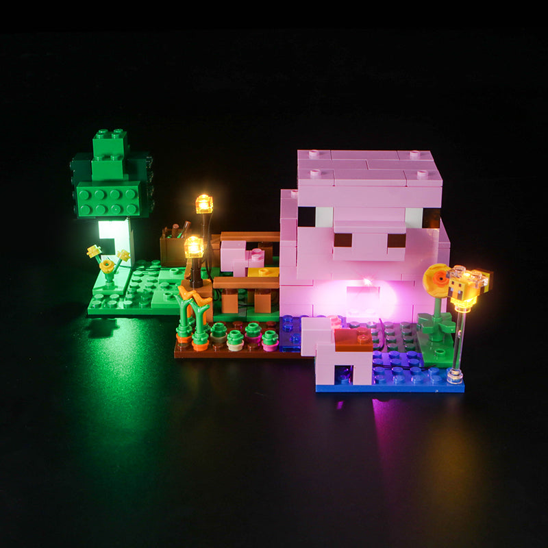LED Light Kit for LEGO® Minecraft® 21268 The Baby Pig House