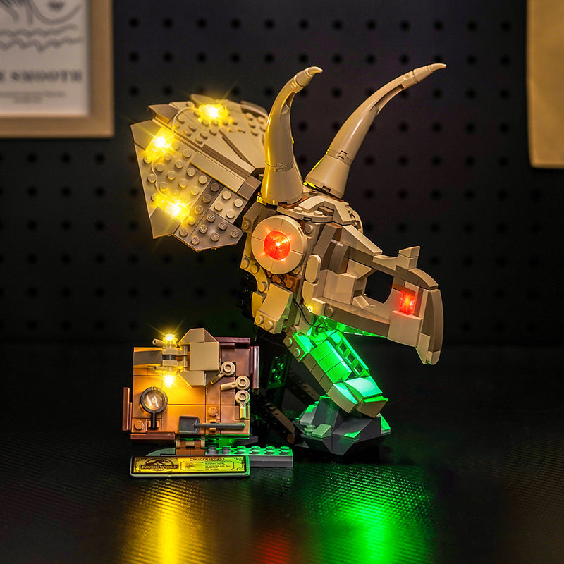 LED Light Kit for LEGO® Jurassic World 76969 Dinosaur Fossils: Triceratops Skull