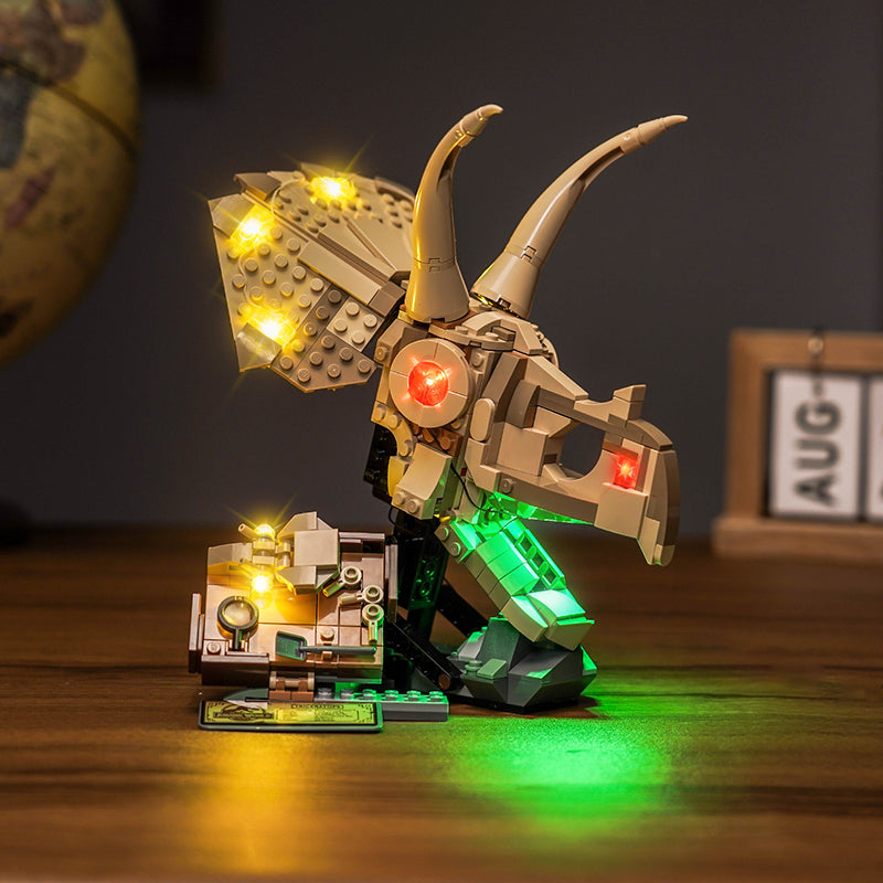 LED Light Kit for LEGO® Jurassic World 76969 Dinosaur Fossils: Triceratops Skull