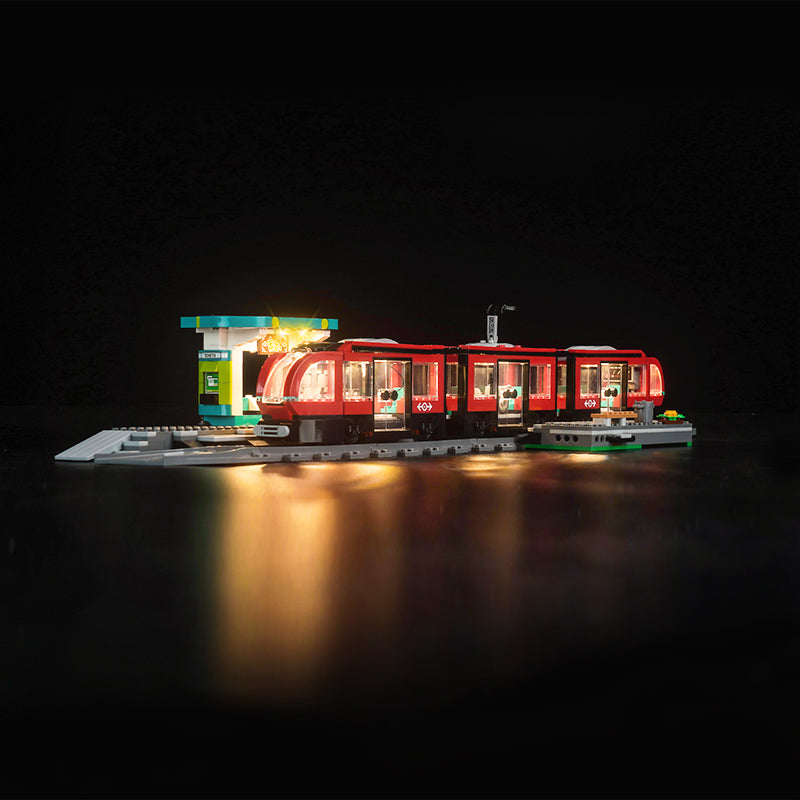 LED Light Kit for LEGO® City 60423 Downtown Streetcar and Station
