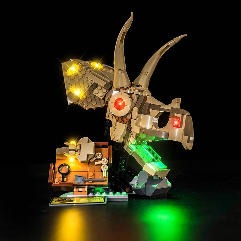 LED Light Kit for LEGO® Jurassic World 76969 Dinosaur Fossils: Triceratops Skull