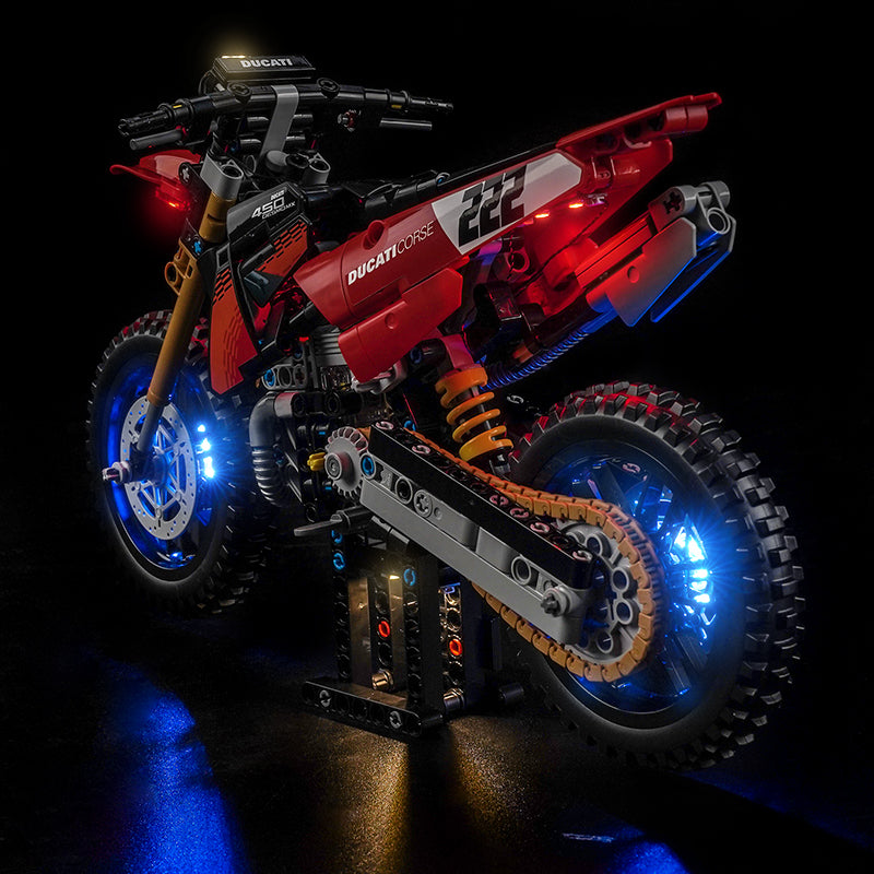 Led Light Kit for LEGO® Ducati Desmo450 MX Factory Motorcycle 42238