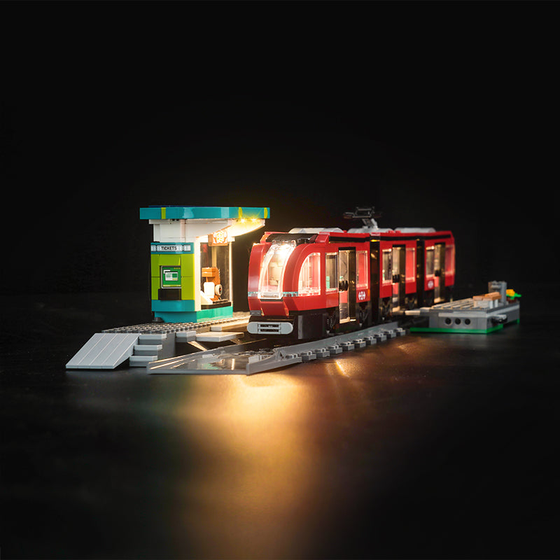 LED Light Kit for LEGO® City 60423 Downtown Streetcar and Station