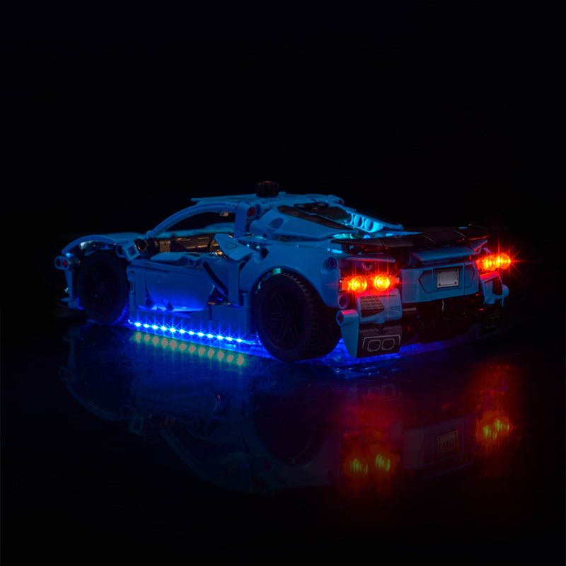 LED Light Kit for LEGO® Technic™ Chevrolet Corvette Stingray Blue 42217