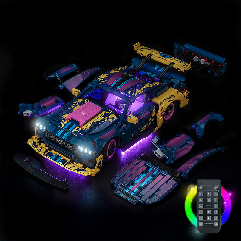 Led Light Kit for LEGO® Custom Garage Ford Mustang GT Car 42236