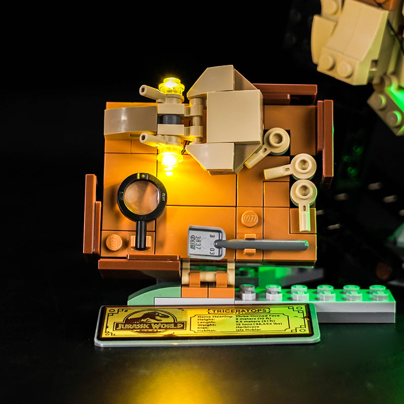 LED Light Kit for LEGO® Jurassic World 76969 Dinosaur Fossils: Triceratops Skull