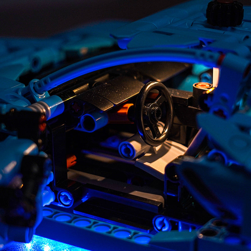 LED Light Kit for LEGO® Technic™ Chevrolet Corvette Stingray Blue 42217