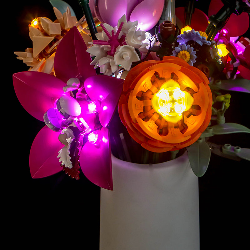LED Light Kit for LEGO® Botanicals Pretty Pink Flower Bouquet 10342