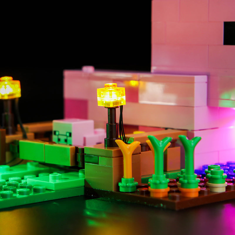LED Light Kit for LEGO® Minecraft® 21268 The Baby Pig House